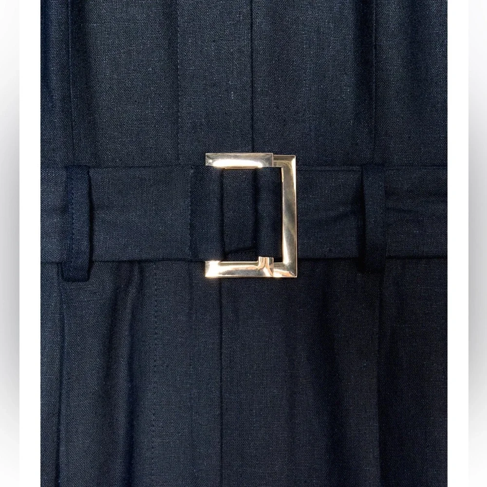 Zara Halter Belted Linen Jumpsuit